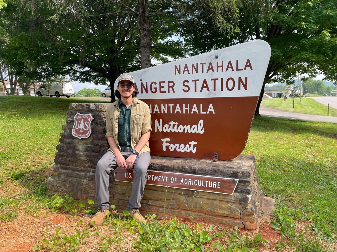 Quentin Ikuta at the Nantahala National Forest
